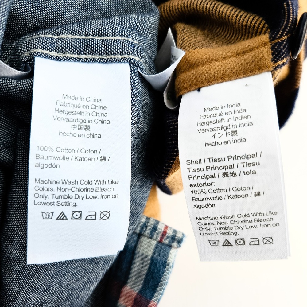 J Crew XL 100% Cotton Flannel Shirts Lot Of 2 Mens XL Slim & Classic Checkered - Picture 12 of 12